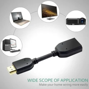High-Speed HDMI Male to Female Extension Cable – HDMI Extender for Fire TV Stick, Chromecast, Laptop, TV, Xbox (Black)