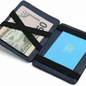 Leather Magic Money Clips Wallet Para Carteras Card & ID Holder Clamp Money Case With Elastic Band