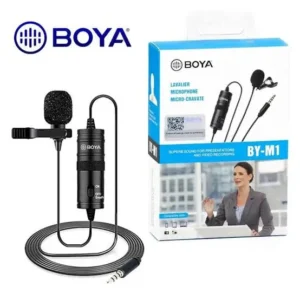 Original BOYA BY-M1 Lavalier Lapel Microphone – Professional 3.5mm Collar Mic for Android Smartphones, DSLR Cameras, PC & Audio/Video Recording