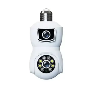 Dual Lens CCTV, CCTV Camera HD 4MP (2+2) WiFi Home Camera, 360 Degree Panoramic Dual Lens, Motion Detection, Bulb Security Camera for Indoor Wifi Camera Blub Socket - Security Camera For Home Wifi - Camera CCTV - Security Camera - Security Camera For Home