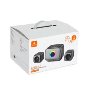 Kisonli Wired USB & Bluetooth Speaker for PC/Mobile/Laptop with Stereo Sound, Compact Design, and Sleek Modern