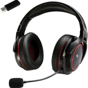 Gaming Headset with 7.1 Surround Sound, Noise-Isolating, Microphone, Heavy Bass, Telescopic Design – Wireless Headphones for PS4, PC, and FPS Games