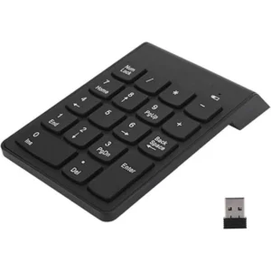 2.4G Wireless Numeric Keypad – 18-Key Ergonomic Number Pad, Plug & Play, Compatible with Windows, Android & Linux