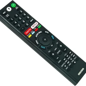 Sony Bravia Smart TV Voice Remote Control with Netflix & Google Play Shortcut Keys | Original Quality Bluetooth Voice Command Remote for Sony Android & LCD/LED TVs | Universal Replacement Smart Remote - Black