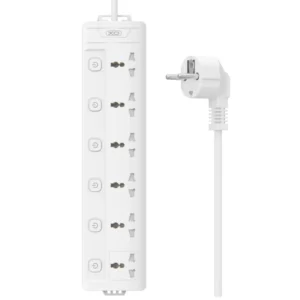 XO WL18 Power Strip 2500W with 6 AC Sockets | Heavy Duty Extension Board with Independent Switches | Surge Protection for TV & Computers | Reliable Multi-Socket Power Board