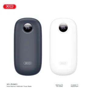 XO PHW01 Hand Warmer Power Bank Pakistan white and black gray colors