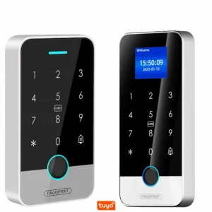 Tuya Access Control smartphone app management and biometric user setup view