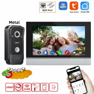 VDP-27-CAT 7-Inch Smart IP Video Intercom System | 1080p HD Cat6 Wired Door Phone with Tuya Smart App Control