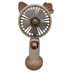 SQ-2165 mini cordless fan with phone stand on desk